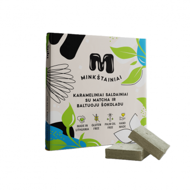 Karameliniai saldainiai su baltuoju šokoladu ir Matcha 135 g